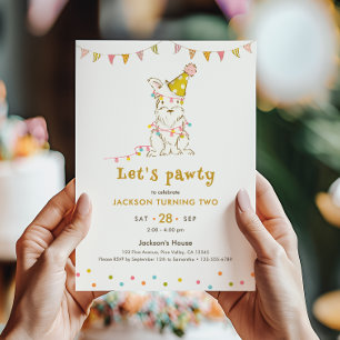 Hond feestje hond thema 2de verjaardagsfeestje voo kaart