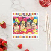 Hond Feestje Laten we dit Klauwtjesfeest Beginnen Servet (Insitu)