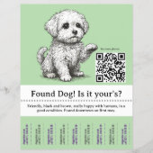 Hond Flyer Sjabloon Afscheur strook (Voorkant)