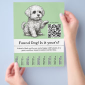 Hond Flyer Sjabloon Afscheur strook  (Hand)