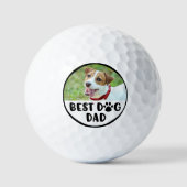 Hond foto BESTE HOND PAPA Pawprint Golfballen (Voorkant)