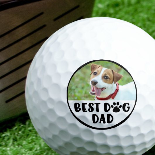 Hond foto BESTE HOND PAPA Pawprint Golfballen