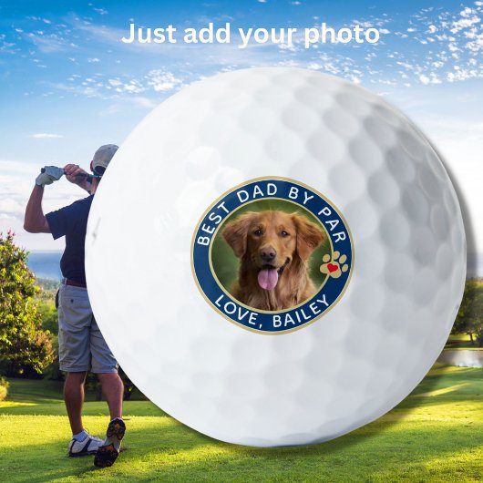Hond Foto Beste Pap Door Par Custom Golfballen