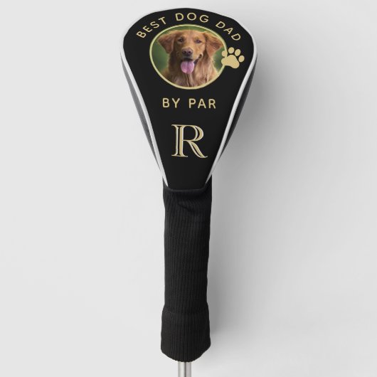 Hond Foto Beste Pap Door Par Custom Monogram Golfheadcover (Voorkant)