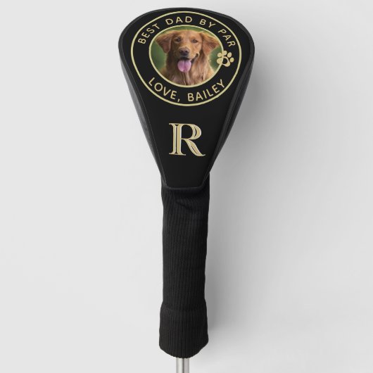 Hond Foto Beste Pap Door Par Custom Monogram * Golfheadcover (Voorkant)