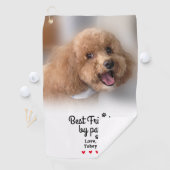 Hond Foto Beste Vriend Door Par Fun BFF Grappig Mo Golfhanddoek (Insitu)