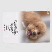 Hond Foto Beste Vriend Door Par Fun BFF Grappig Mo Golfhanddoek (Horizontaal)
