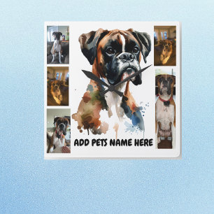 Hond Foto Boxer Personaliseer Vierkante Klok