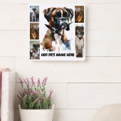 Hond Foto Boxer Personaliseer Vierkante Klok