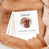 Hond foto bruiloft servetten, hond kat bruiloft servet