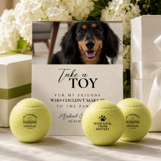 Hond Foto Bruiloft Tennisbal Favoriet Reclamebord Met Voetstuk