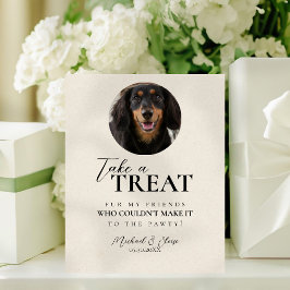 Hond Foto Bruiloft Treat Favor Reclamebord Met Voetstuk