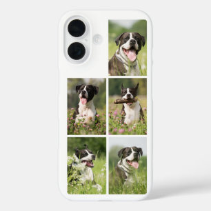 Hond Foto Collage Gepersonaliseerd Huisdier iPhone 16 Hoesje