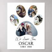 Hond Foto Collage Pet Memorial Gepersonaliseerde P Poster (Voorkant)