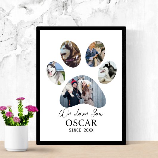 Hond Foto Collage Pet Memorial Gepersonaliseerde P Poster