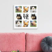 Hond foto college 8 Instagram afbeeldingen Canvas Afdruk (Insitu (Woonkamer))