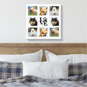 Hond foto college 8 Instagram afbeeldingen Canvas Afdruk (Insitu (Slaapkamer))