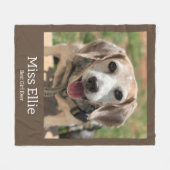 Hond Foto Dekbed met Naam Fleece Deken (Voorkant (Horizontaal))