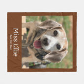 Hond Foto Dekbed met Naam Fleece Deken (Voorkant (Horizontaal))