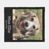 Hond Foto Dekbed met Naam Fleece Deken (Voorkant (Horizontaal))