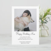 Hond Foto Gelukkige Verjaardag Moeder Van Reddings Feestdagenkaart (Staand voorkant)