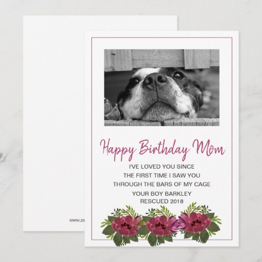 Hond Foto Gelukkige Verjaardag Moeder Van Reddings Feestdagenkaart (Voorkant / Achterkant)