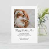 Hond Foto Gelukkige Verjaardag Moeder Van Reddings Feestdagenkaart (Staand voorkant)