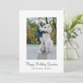 Hond Foto Gelukkige Verjaardag Oma Van Reddingshon Feestdagenkaart (Staand voorkant)