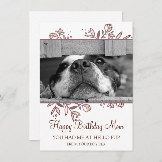 Hond Foto Gelukkige Verjaardag van Reddingshond Op Notitiekaartje (Voorkant / Achterkant)