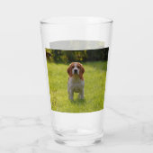 Hond foto gepersonaliseerd 2 zijdig glas (Achterkant)