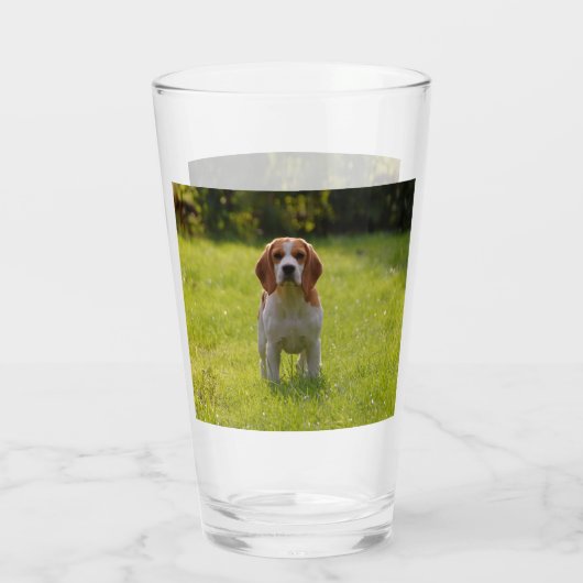 Hond foto gepersonaliseerd 2 zijdig glas (Achterkant)