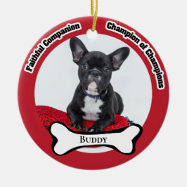 Hond Foto Herinnering Keramische Kerstbal Keramisch Ornament