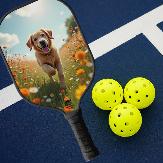 Hond foto huisdier pickleball paddle