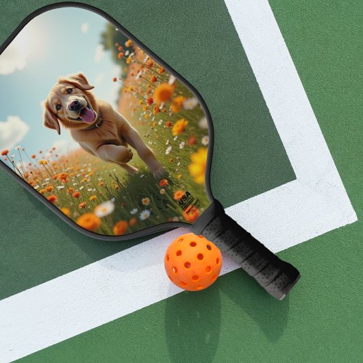 Hond foto huisdier pickleball paddle