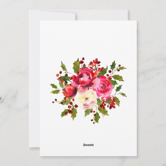 Hond foto Kerstkrans Feestdagenkaart (Achterkant)