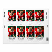 Hond Foto Liefhebber Foto Kerstmis Vakantie Pawhol Etiket (Full Sheet)