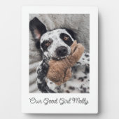 Hond Foto Memento Keepsake Fotoplaat (voorkant)