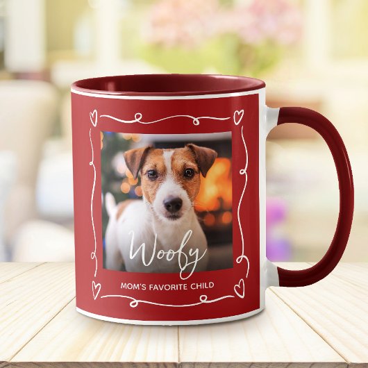 Hond Foto Moeders Favoriete Kind Harten Doodle Roo Mok