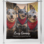 Hond Foto Naam Schattige Spreuk Fleece Deken