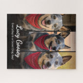 Hond Foto Naam Schattige Spreuk Legpuzzel (Horizontaal)