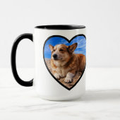Hond Foto & Naam Valentijn Hart Lijst & Paw Print Mok (Links)