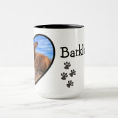 Hond Foto & Naam Valentijn Hart Lijst & Paw Print Mok (Midden)