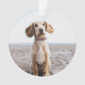 Hond Foto Ornament Gift voor Familie Kerstboom (voorkant)