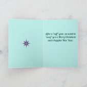 Hond Foto Ornamenten op Fractal Tree Black Feestdagen Kaart (Binnen)