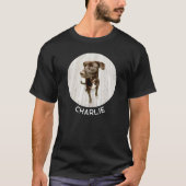 Hond Foto Persoonlijke Aangepaste Naam T-shirt (Voorkant)