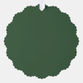 Hond Foto Plaid Bow Kerst Papier Ornament Kaart (Achterkant)