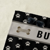 Hond Foto Poot Print Hond Bone Gepersonaliseerd na Strandlaken (In situ)