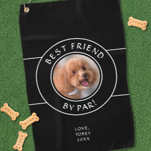 Hond Foto Pret Beste Vriend Door Par Modern Pro Zw Golfhanddoek