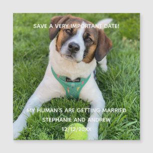 Hond Foto Save The Date Verlovingskaart Magneet