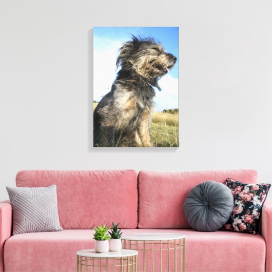 Hond foto single canvas afdruk (Insitu (Woonkamer))